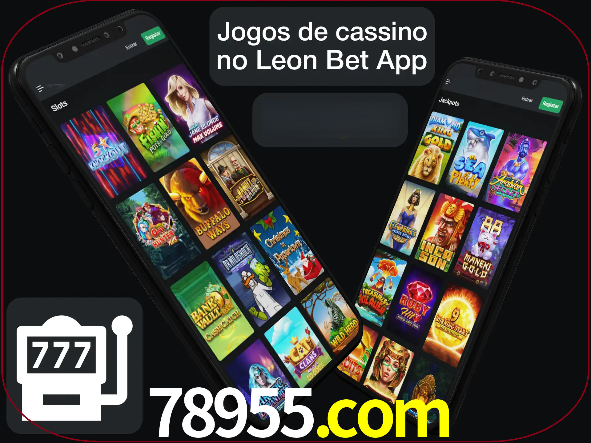Escolha quais jogos de cassino jogar no app.